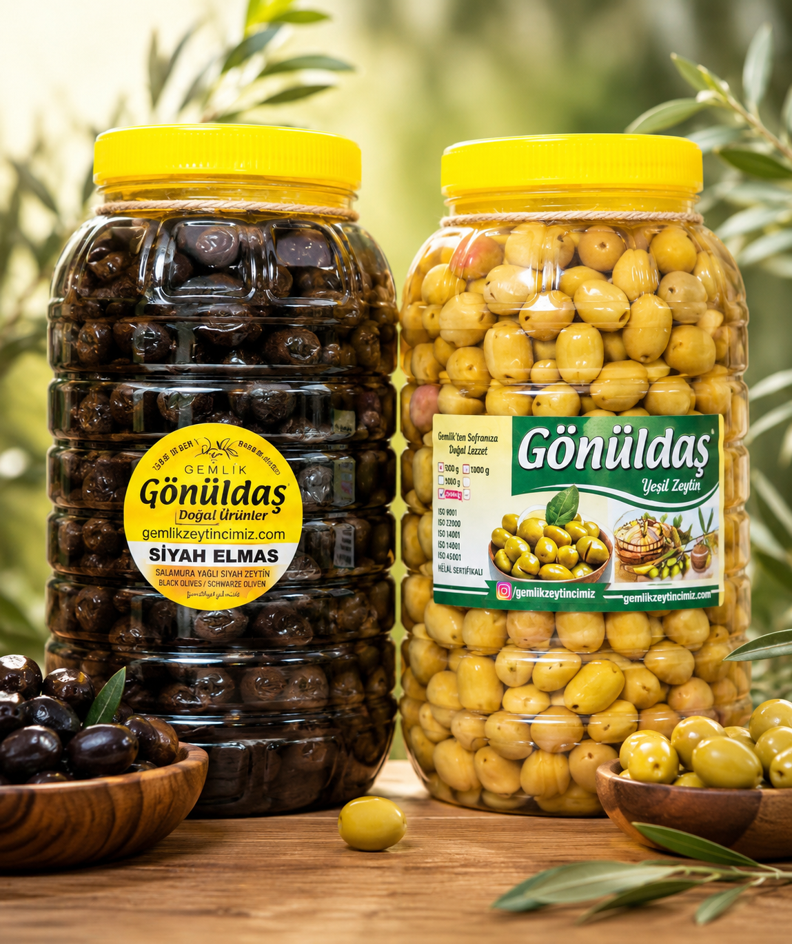 2 kg Siyah Zeytin & 2 kg Yeşil Zeytin