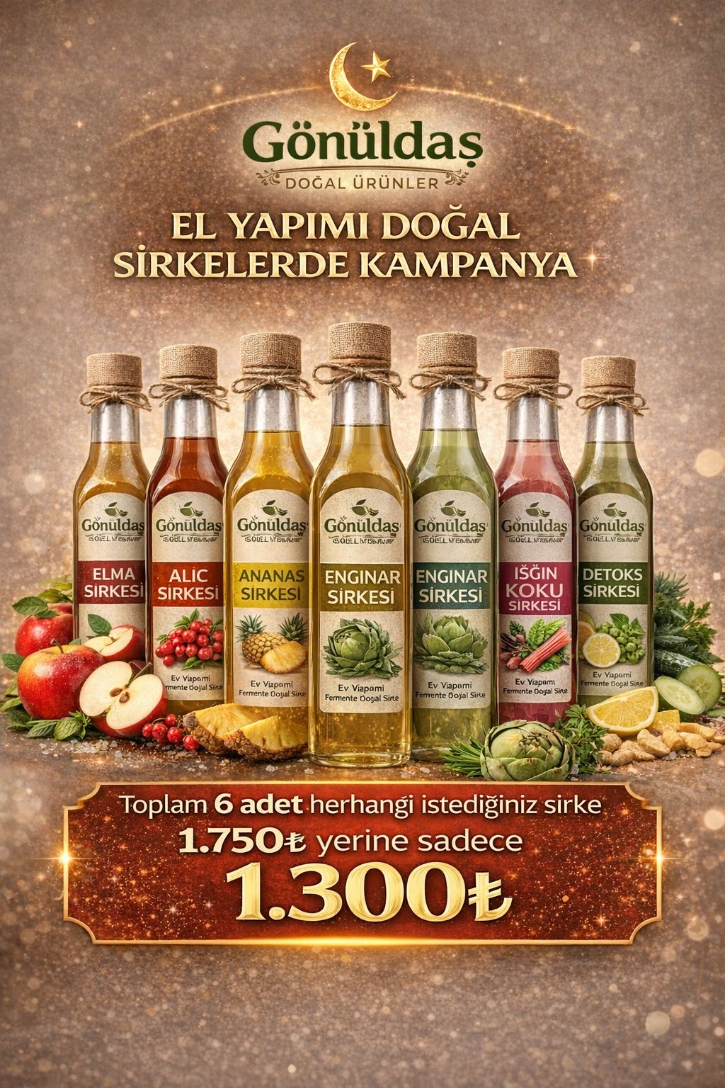 6 adet sirke seçmeli